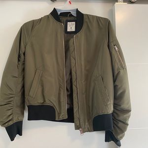Green bomber jacket